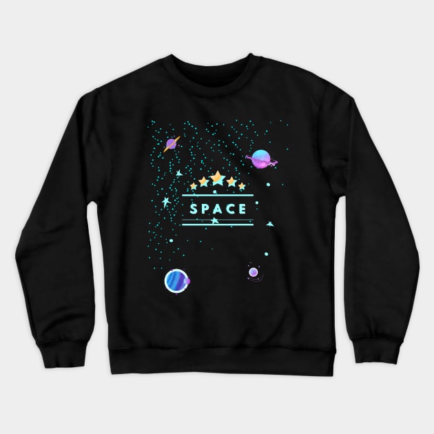 Space I Stars in the galaxy Crewneck Sweatshirt by NineBear
